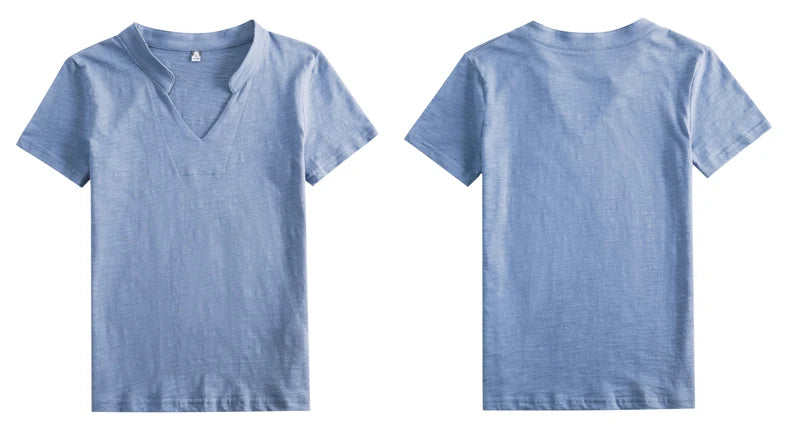 Women’s V-Neck Cotton T-Shirt – Soft Summer Basic Top
