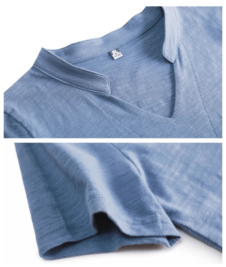 Women’s V-Neck Cotton T-Shirt – Soft Summer Basic Top