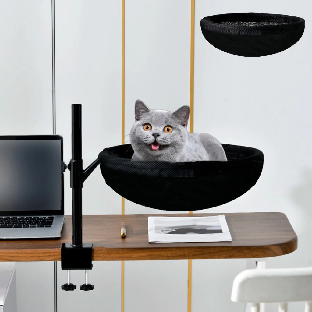 360° Rotating Cat Perch Bed for Desk/Window