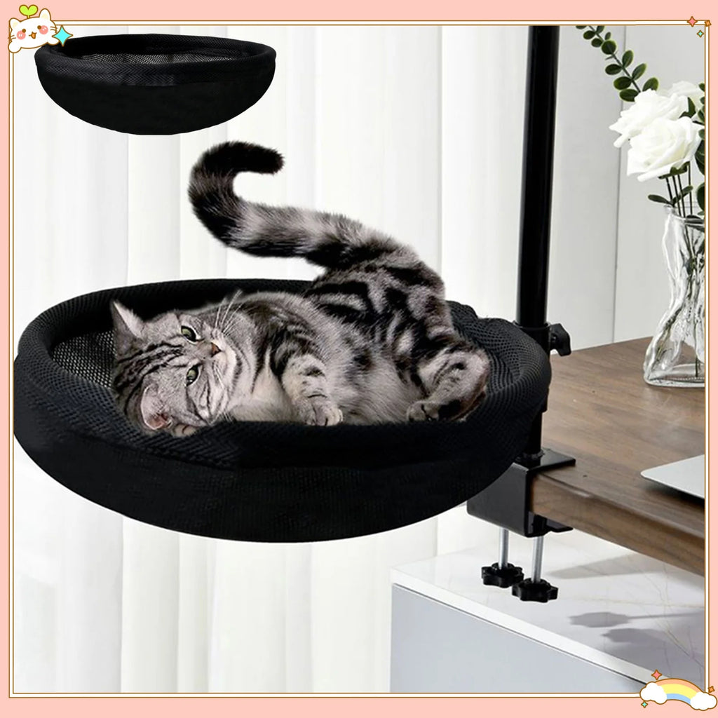 360° Rotating Cat Perch Bed for Desk/Window