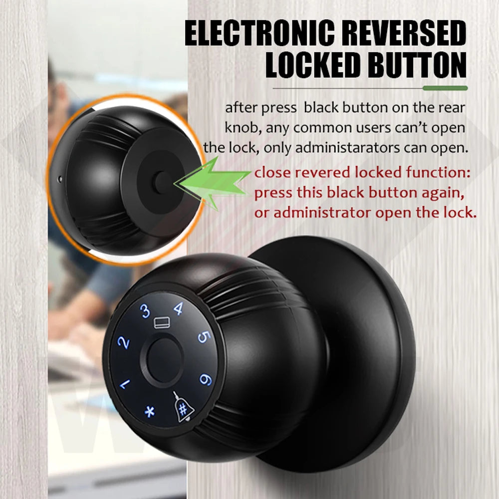 TUYA Smart Biometric Fingerprint Door Knob Lock