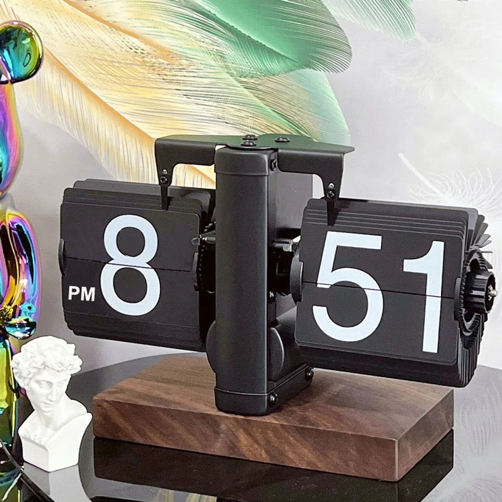 Automatic Page Turning Desk Clock (Modern Home Decor