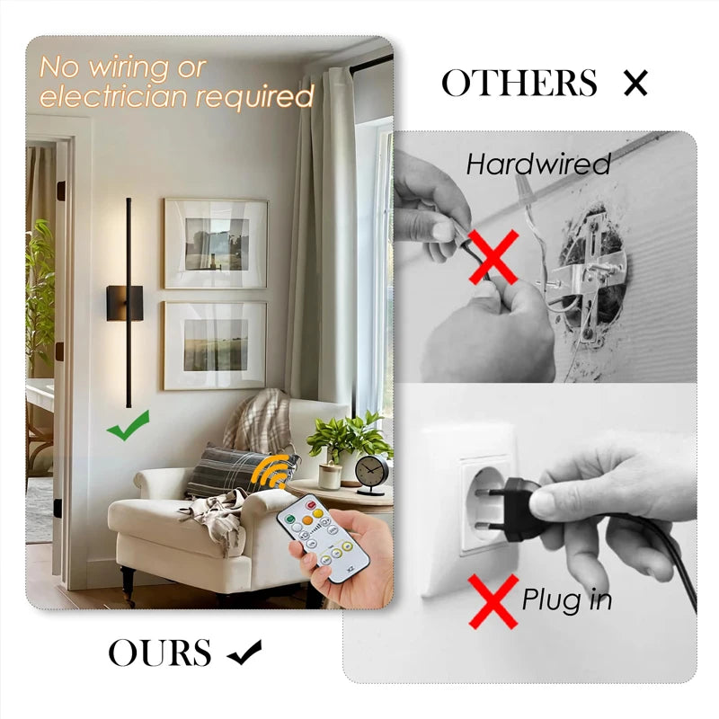 Magnetic LED Wall Decor Lamp for Bedroom/Bedside