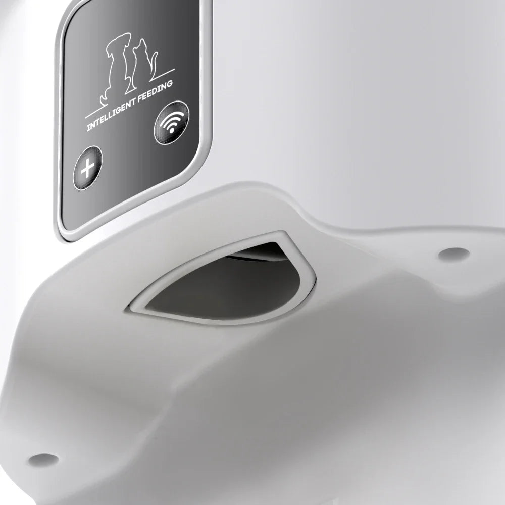 Smart Automatic Pet Feeder 4L APP/Button Control for Cats & Dogs, Timer Feeder with Voice Recorder, Perfect for Travel/Vacation