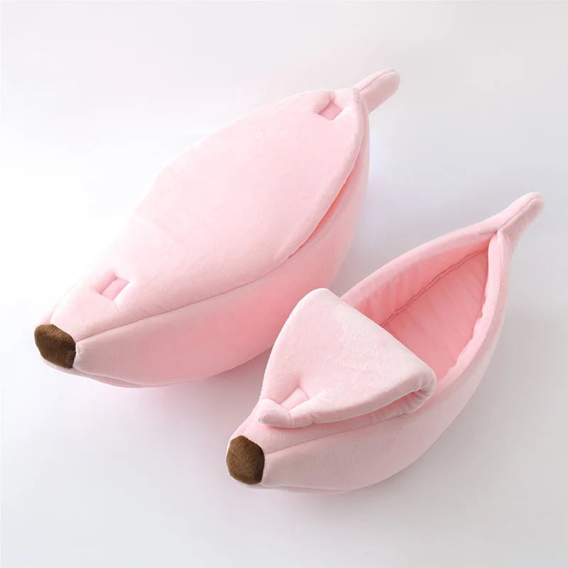 Creative Banana Shape Cozy Cat Bed (Deep Sleep)