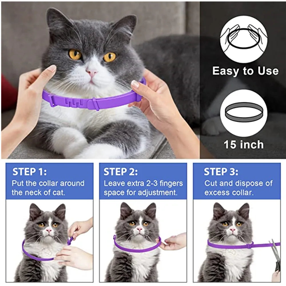Adjustable Calming Collar for Dogs & Cats (Anxiety Relief)