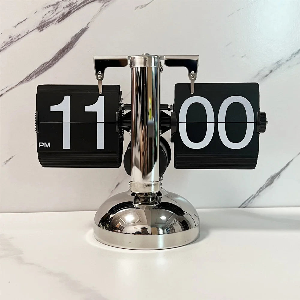 Automatic Page Turning Desk Clock (Modern Home Decor