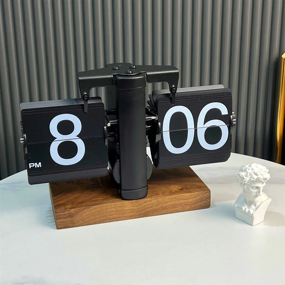 Automatic Page Turning Desk Clock (Modern Home Decor