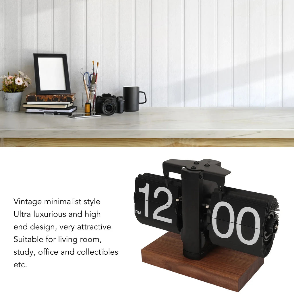 Automatic Page Turning Desk Clock (Modern Home Decor