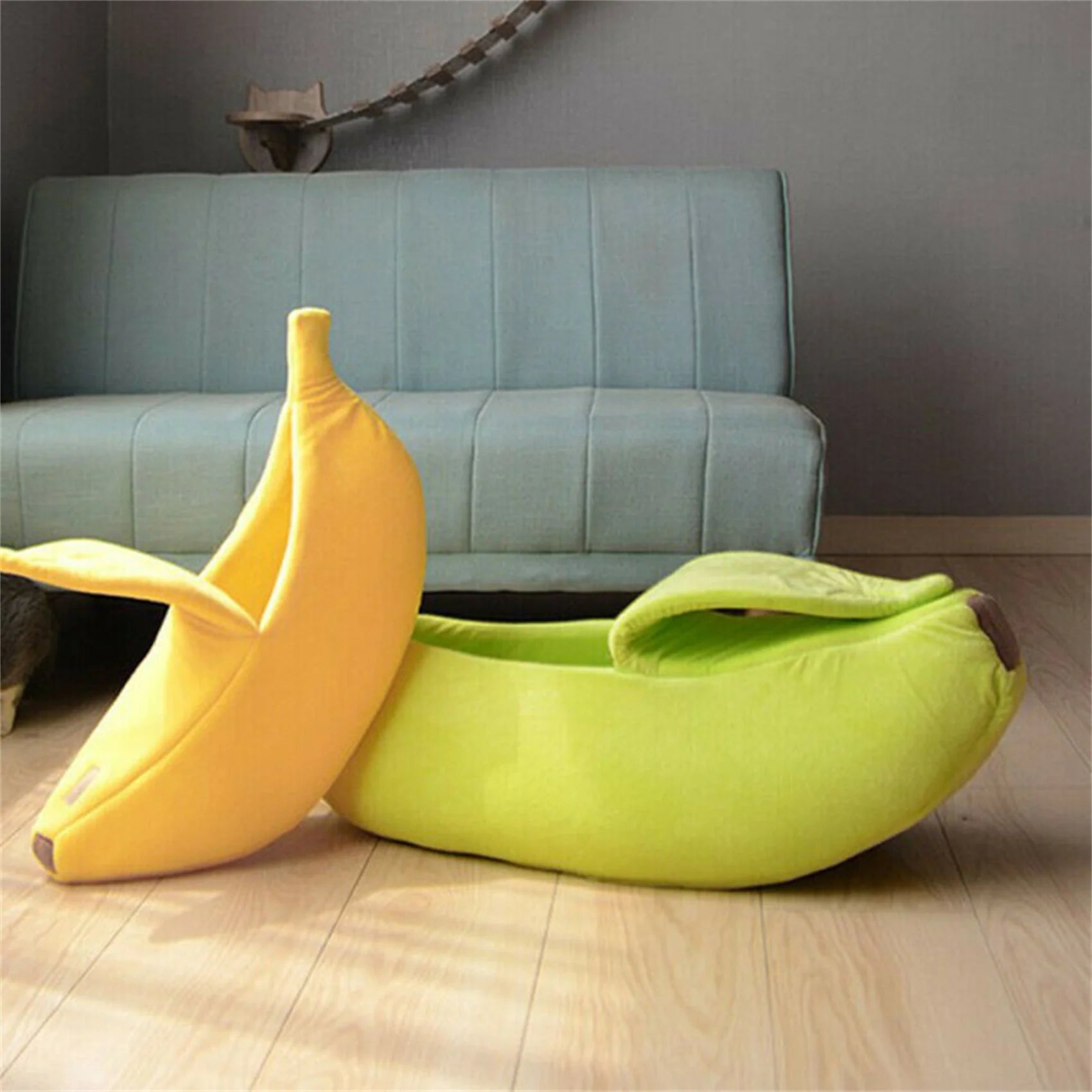 Creative Banana Shape Cozy Cat Bed (Deep Sleep)