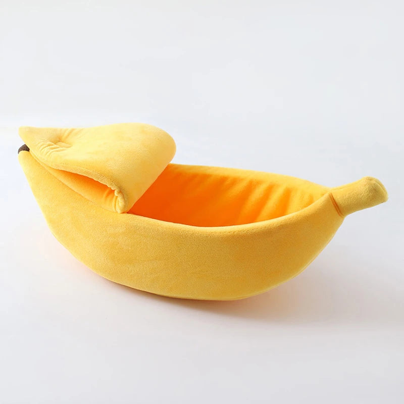 Creative Banana Shape Cozy Cat Bed (Deep Sleep)