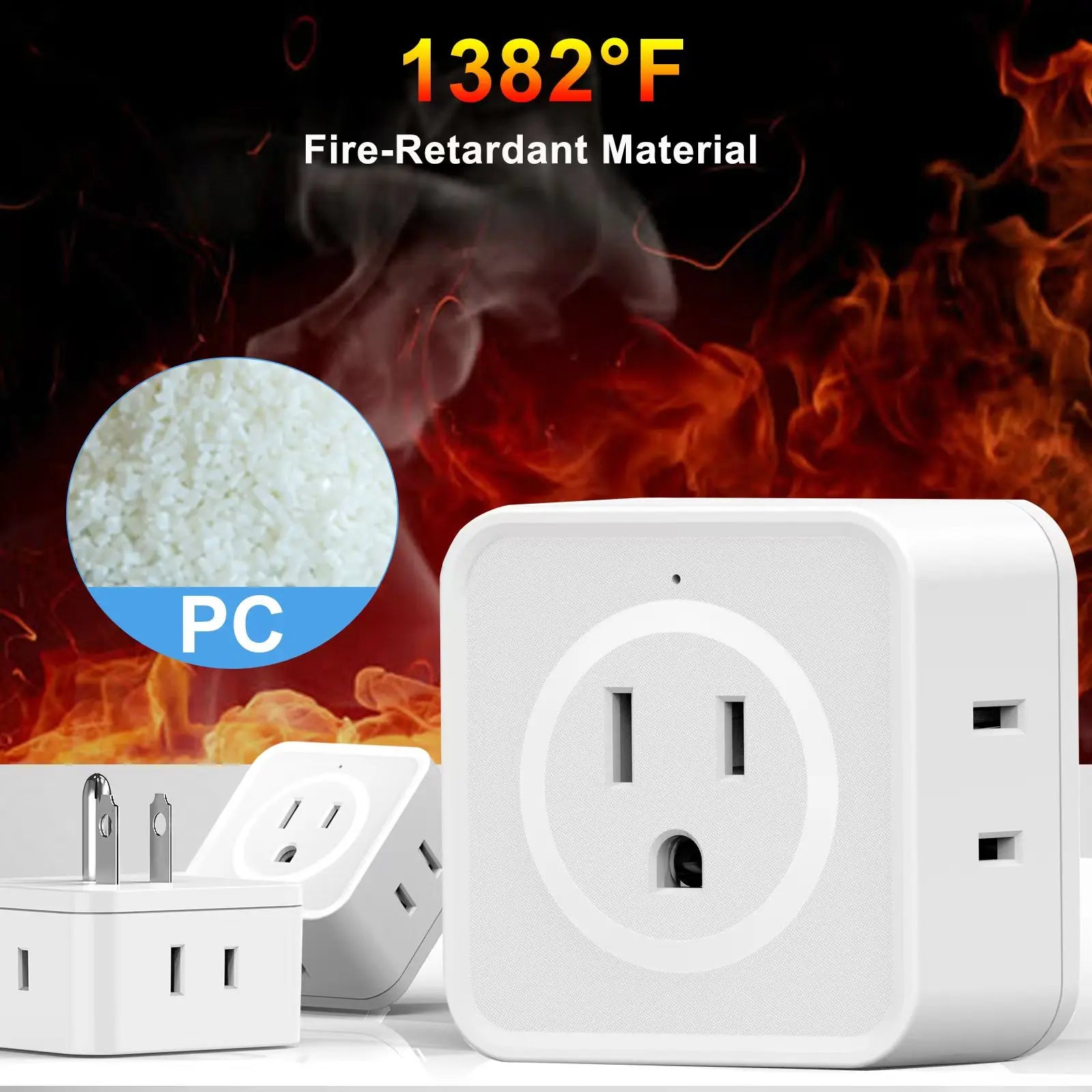 5-Way Multi-Plug Outlet Extender for Travel & Home