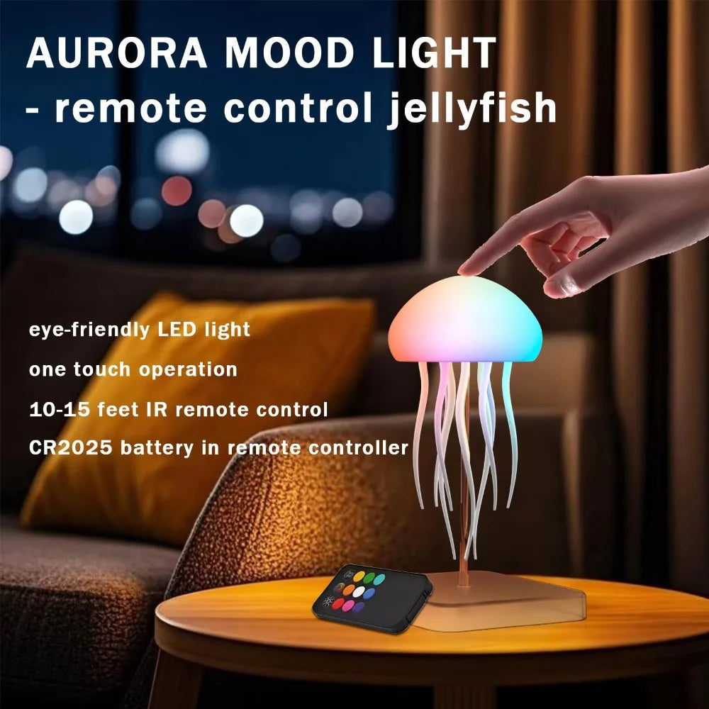 Jellyfish Lamp RGB Night Light with Touch Sensor