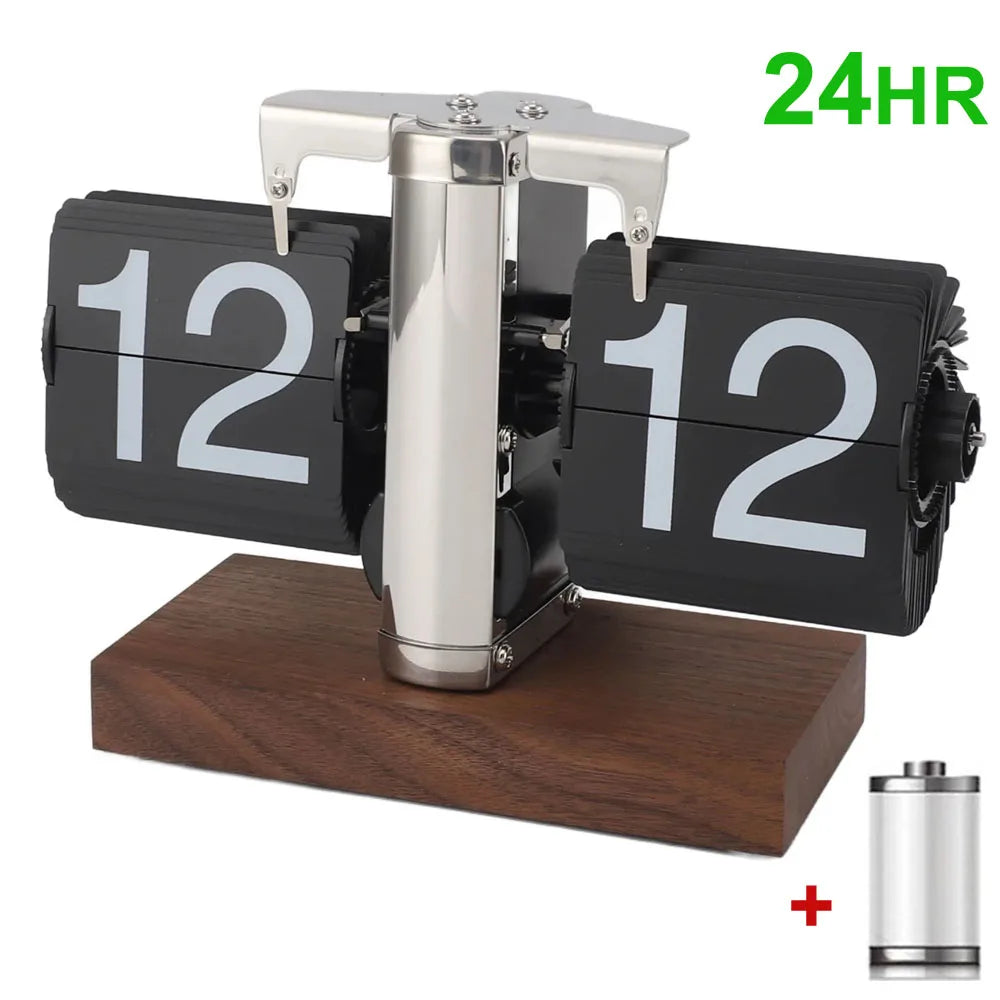 Automatic Page Turning Desk Clock (Modern Home Decor