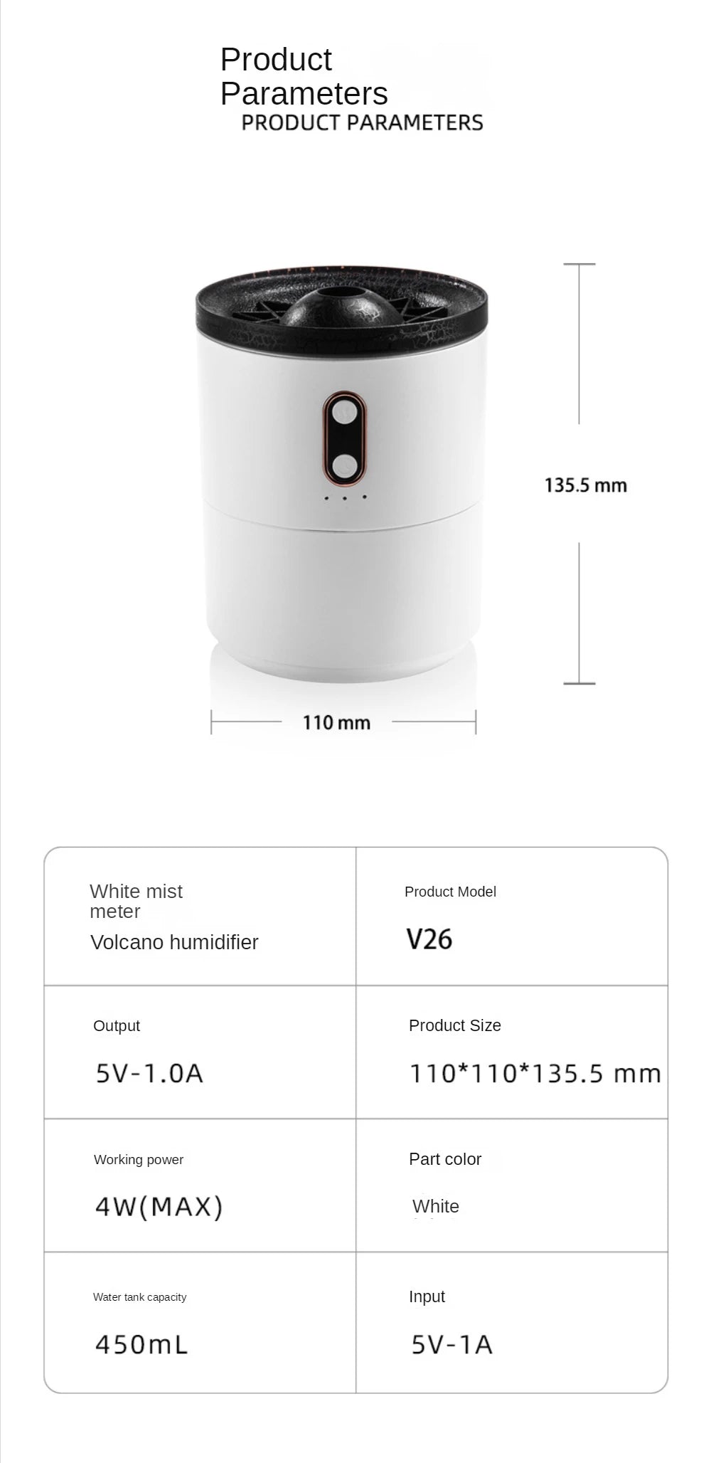 Intelligent Flame Volcano Humidifier & Aroma Diffuser