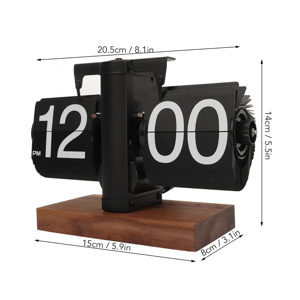 Automatic Page Turning Desk Clock (Modern Home Decor