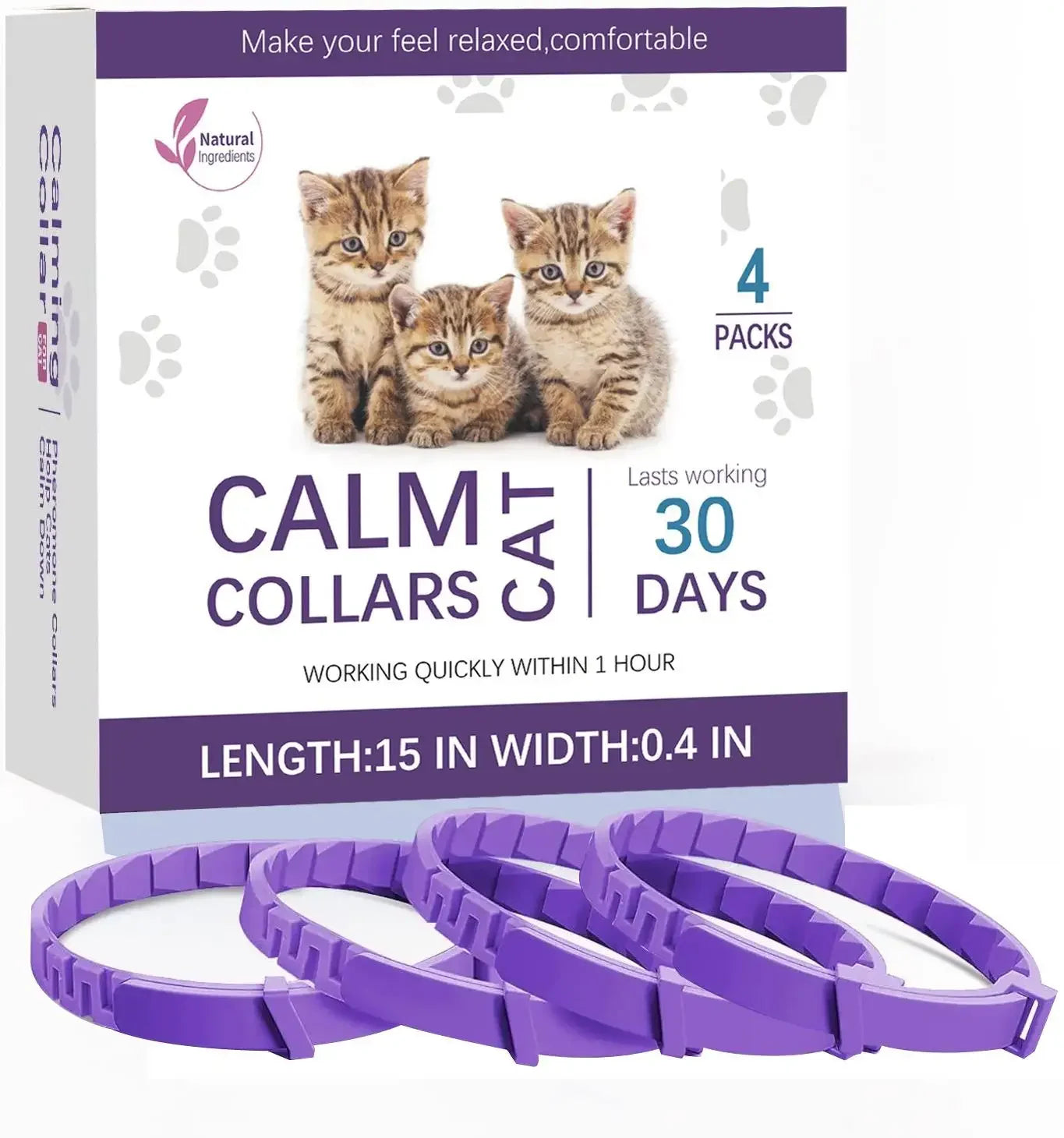 Adjustable Calming Collar for Dogs & Cats (Anxiety Relief)