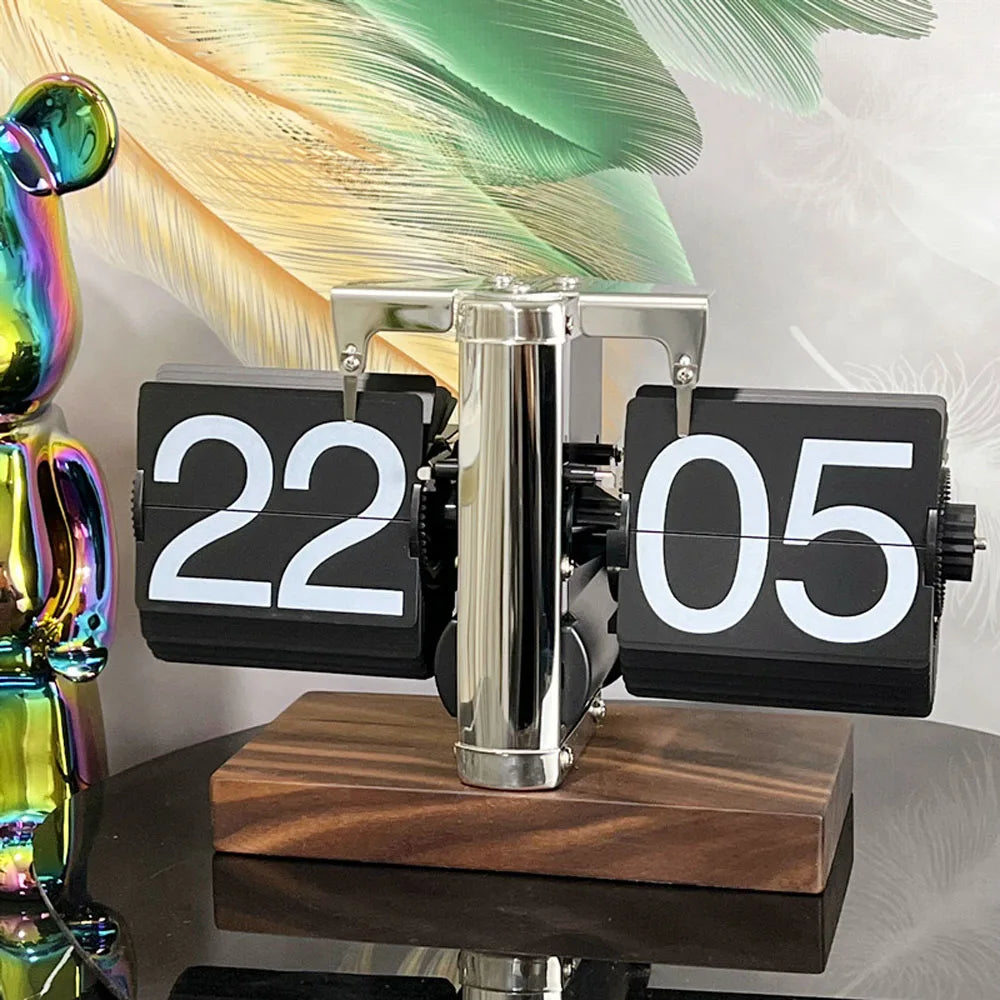 Automatic Page Turning Desk Clock (Modern Home Decor