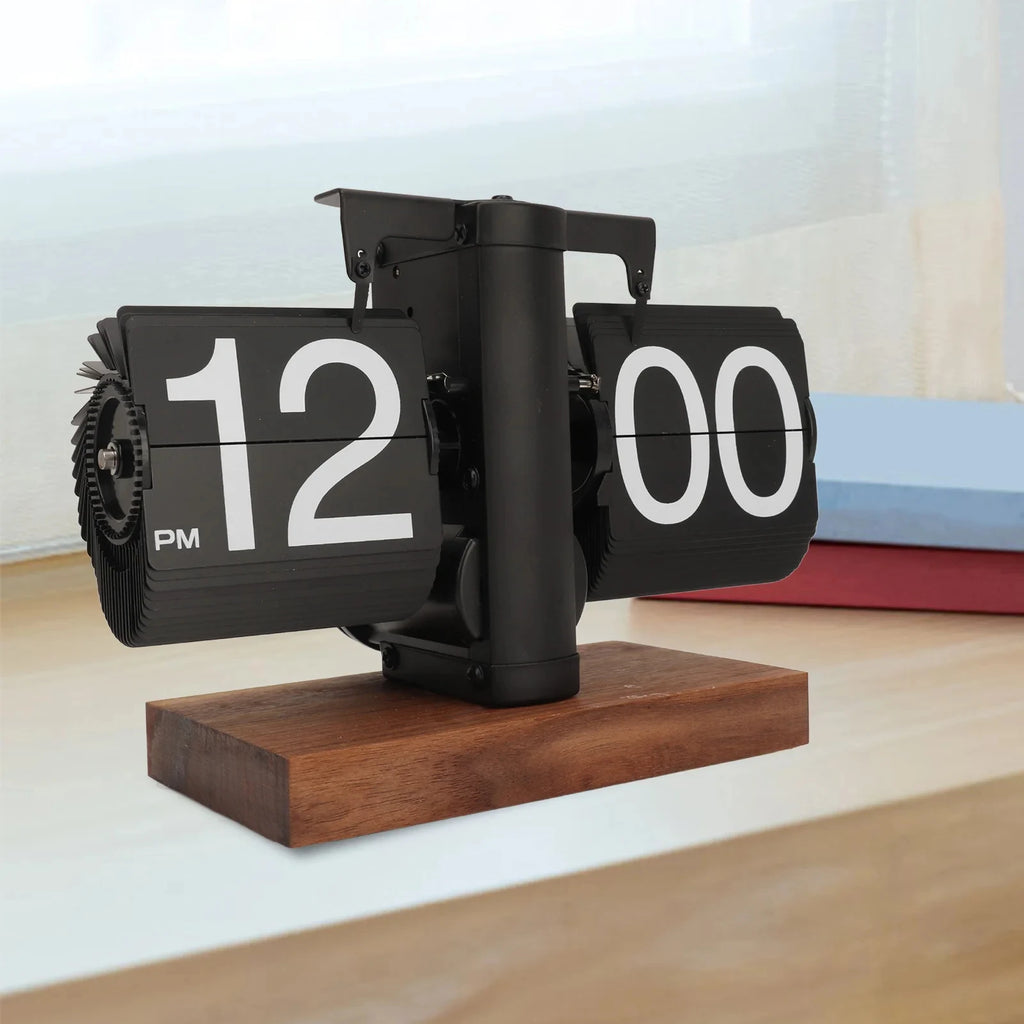 Automatic Page Turning Desk Clock (Modern Home Decor