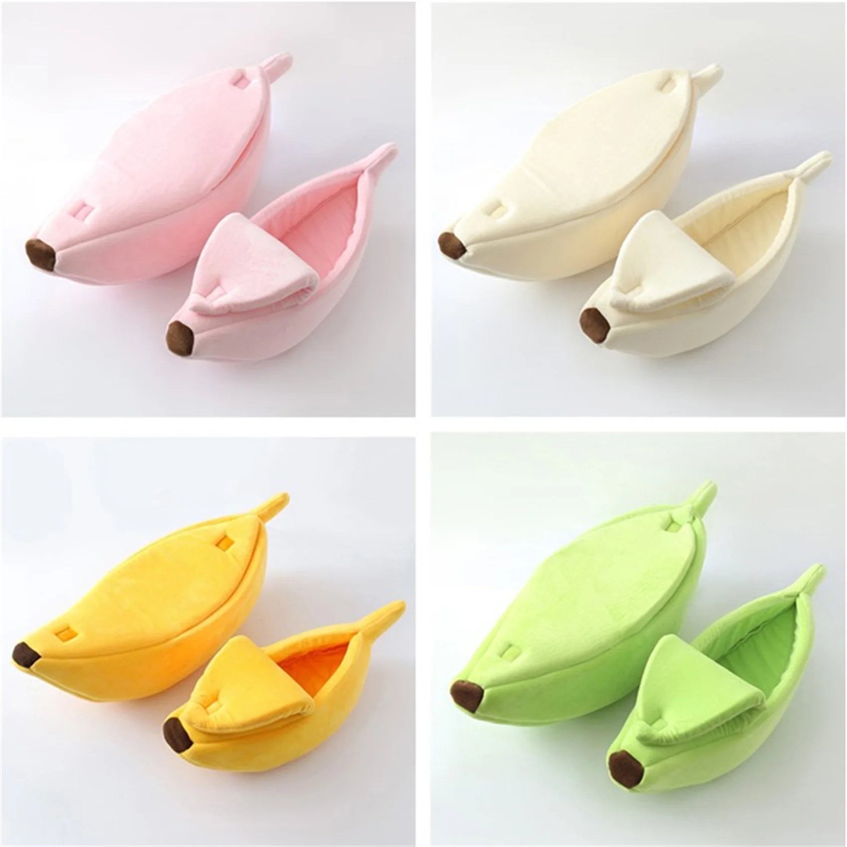 Creative Banana Shape Cozy Cat Bed (Deep Sleep)