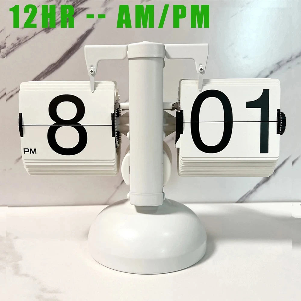Automatic Page Turning Desk Clock (Modern Home Decor