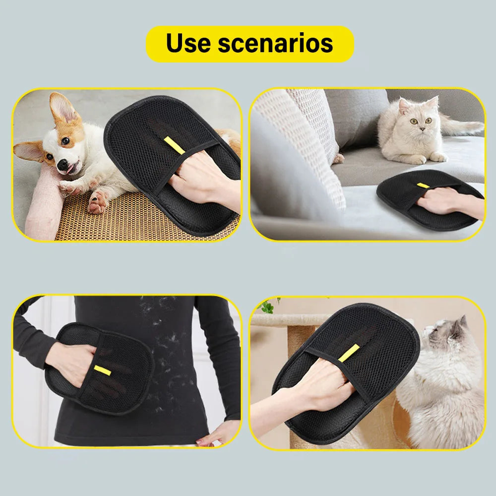 Pet Grooming Glove - Static Hair Remover Brush