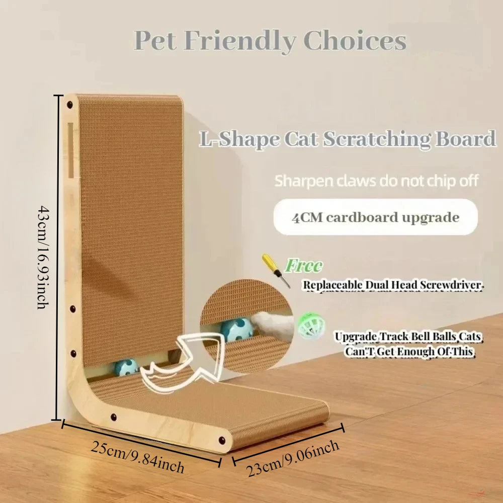 Wooden Wear-Resistant Cat Scratching Post & Sofa Toy