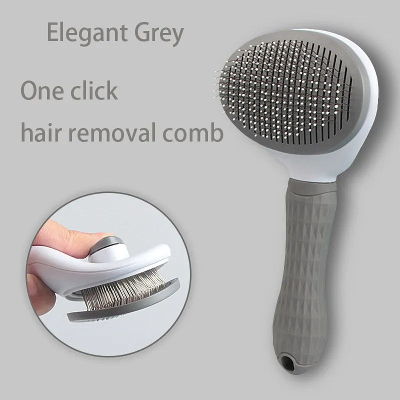 Self-Cleaning Dematting Grooming Brush for Pets