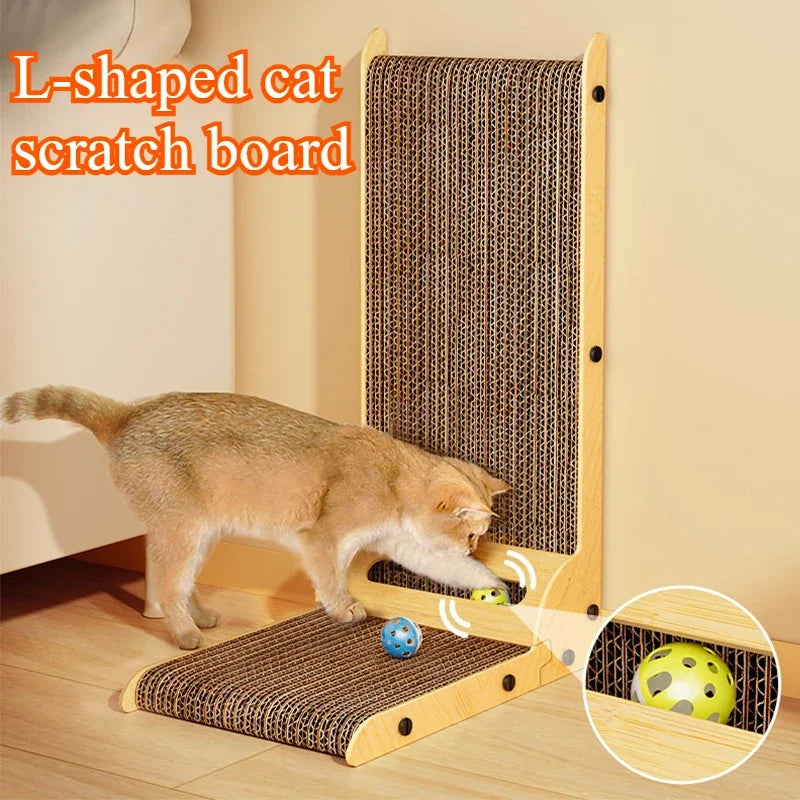 Wooden Wear-Resistant Cat Scratching Post & Sofa Toy