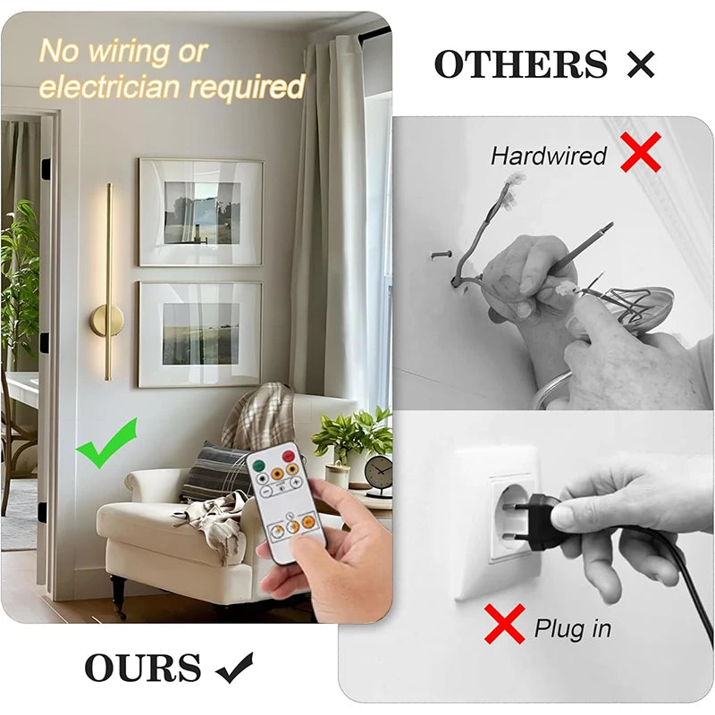 Magnetic LED Wall Decor Lamp for Bedroom/Bedside