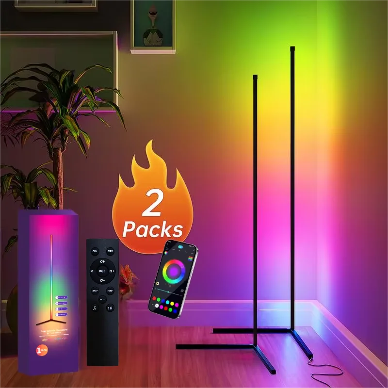 Smart RGB Corner Floor Lamp (App & Remote Control
